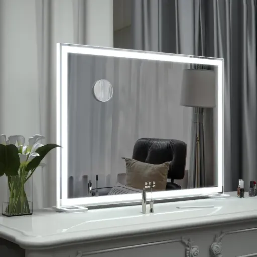 Test BEAUTME Miroir de courtoisie Hollywood : le gros miroir lumineux qui fait le taf pour la coiffeuse
