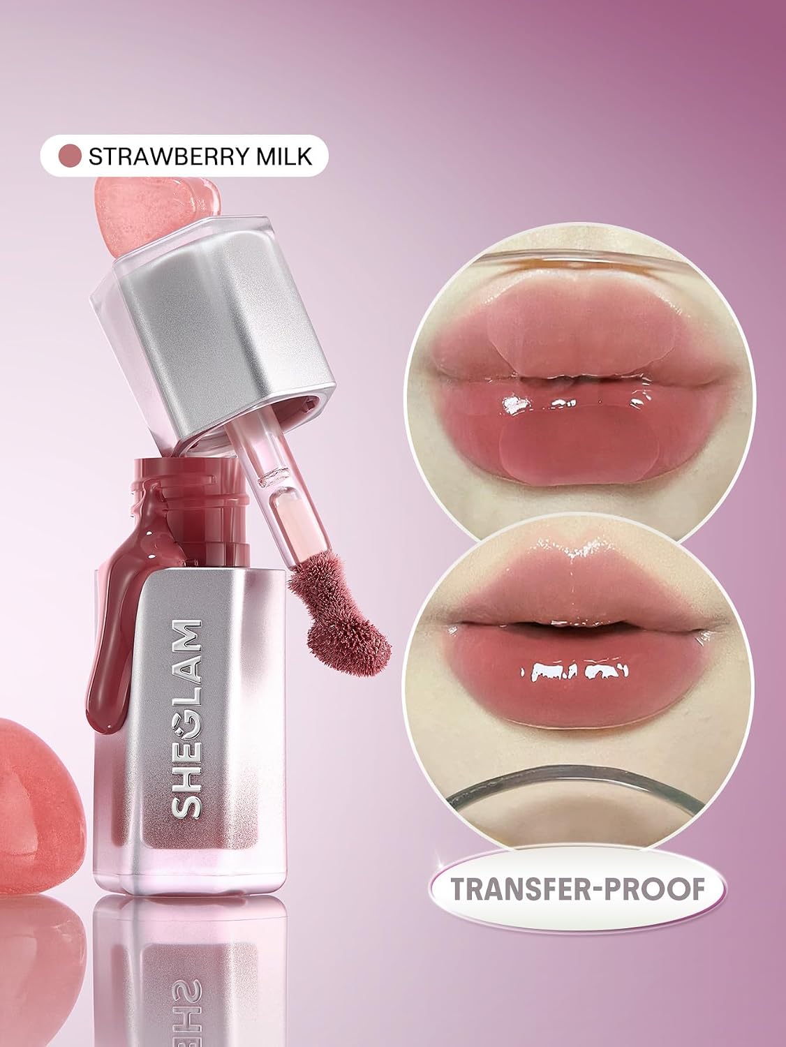 Glass Lock Air Gloss à Lèvres Hydratant Haute Brillance Lait de Fraise Strawberry Milk