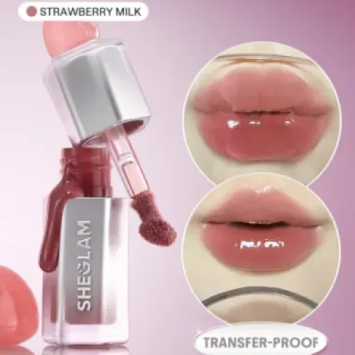 Test SHEGLAM Glass Lock Air Gloss Strawberry Milk : le gloss brillant qui fait le job (mais pas toute la journée)