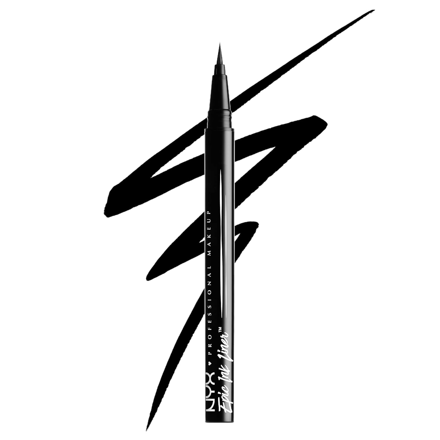 NYX PROFESSIONAL MAKEUP Epic Ink Liner, Waterproof Liquid Eyeliner - Black, Vegan Formula 01 Black 0.03 Fl Oz (Pack of 1)