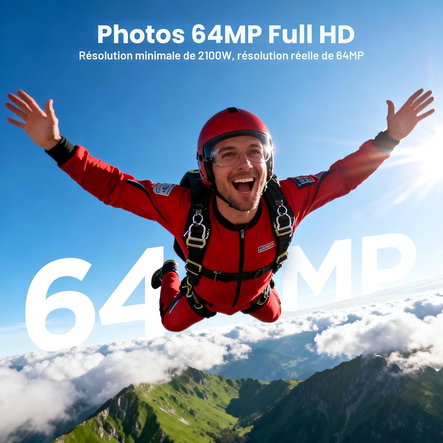 4K Appareil Photo Numérique Compact: 64MP Digital Camera avec 16X Zoom IPS Écran Rabattable Camescope - Cadeau pour Débutants Enfant Adolescent - Vintage Caméra Vlog Garçon Fille 1-Noir