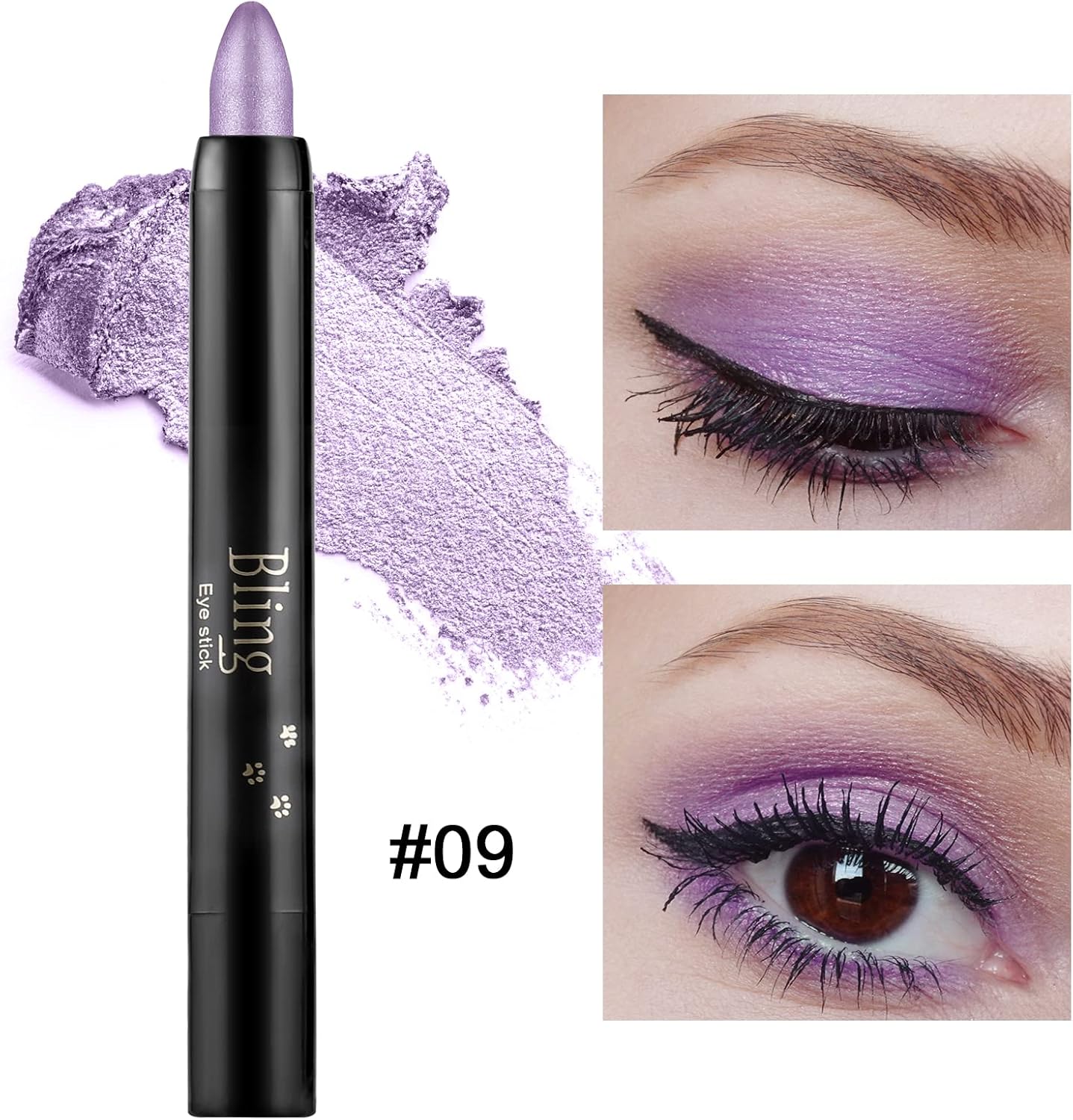 Boobeen Crayon Fard À Paupières Étanche Bâton Shimmer Crème Stylo Créer Paillettes Maquillage Des Yeux, Facile à Utiliser 09#