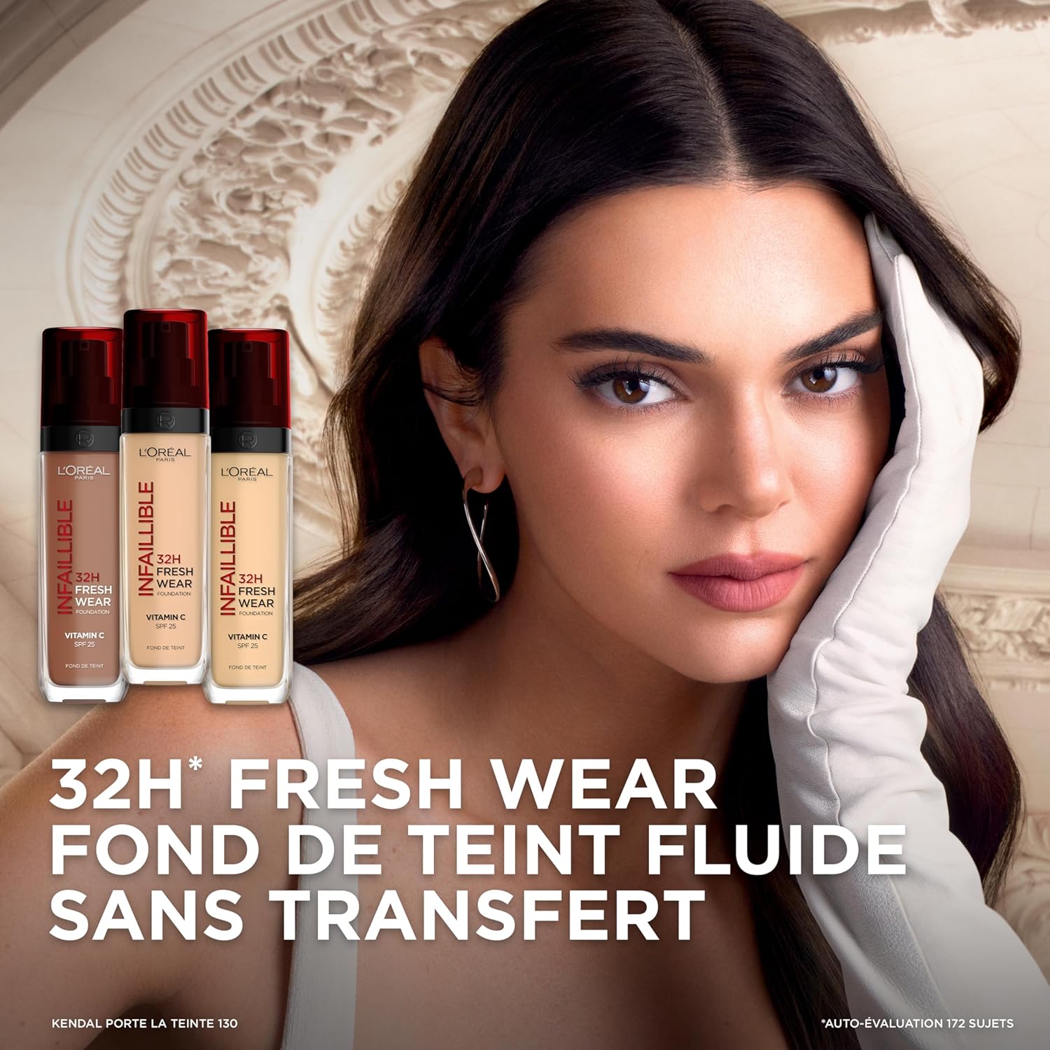 L'Oréal Paris - Fond de Teint Fluide Infaillible 32h Fresh Wear - Tous Types de Peau - Teinte : Warm (132) - 30 ml 135D 30 ml (Lot de 1)