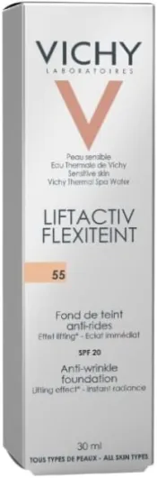 Vichy, Liftactiv, Fond de Teint Anti-Rides, Formule Enrichie en Collagyl Anti-Âge, Teint Unifié et Lumineux, Effet Lifting Coup d'Éclat, Teinte 25, 30 ml
