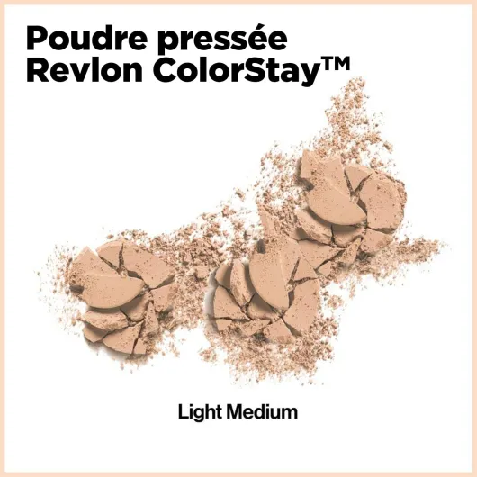 ColorStay 16H, Poudre Pressée, Poudre matifiante Longue Tenue, Fini Mat et Léger, Contrôle de la Brillance, Makeup Naturel Sans Huile N° 830 Light/Medium