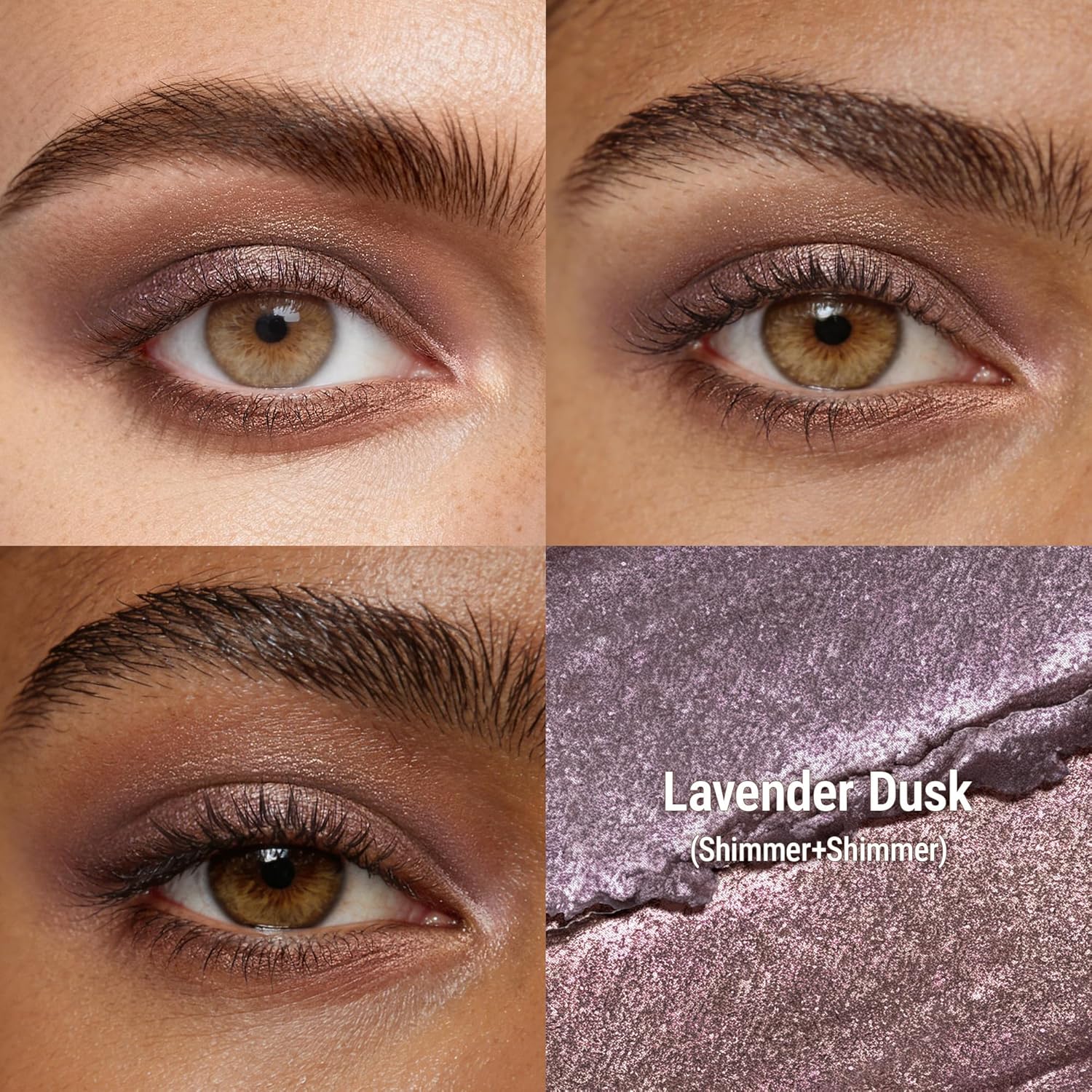 Exmiloo Fard à Paupières Stick Double-Embout, Waterproof, Anti-Transfert, Haute Pigmentation, Finition Pailletée, Ombre à Paupières Crème pour Maquillage des Yeux Intense, Lavender Dusk