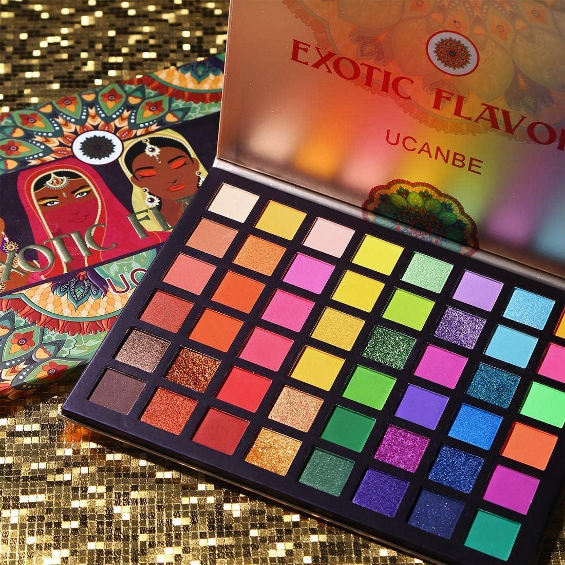 Fard à Paupières 48 Couleurs - Palette Maquillage Yeux Shimmer Matte Hautement Pigmentées - Ombre a Paupiere Imperméable Longue Durée 01