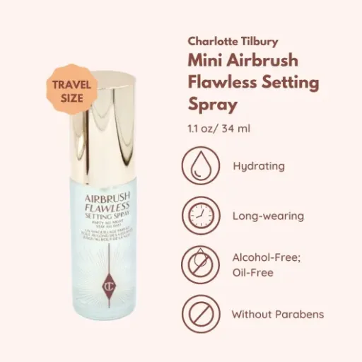Test Charlotte Tilbury Airbrush Setting Spray (34 ml) : le spray qui fixe bien mais pas sans défauts