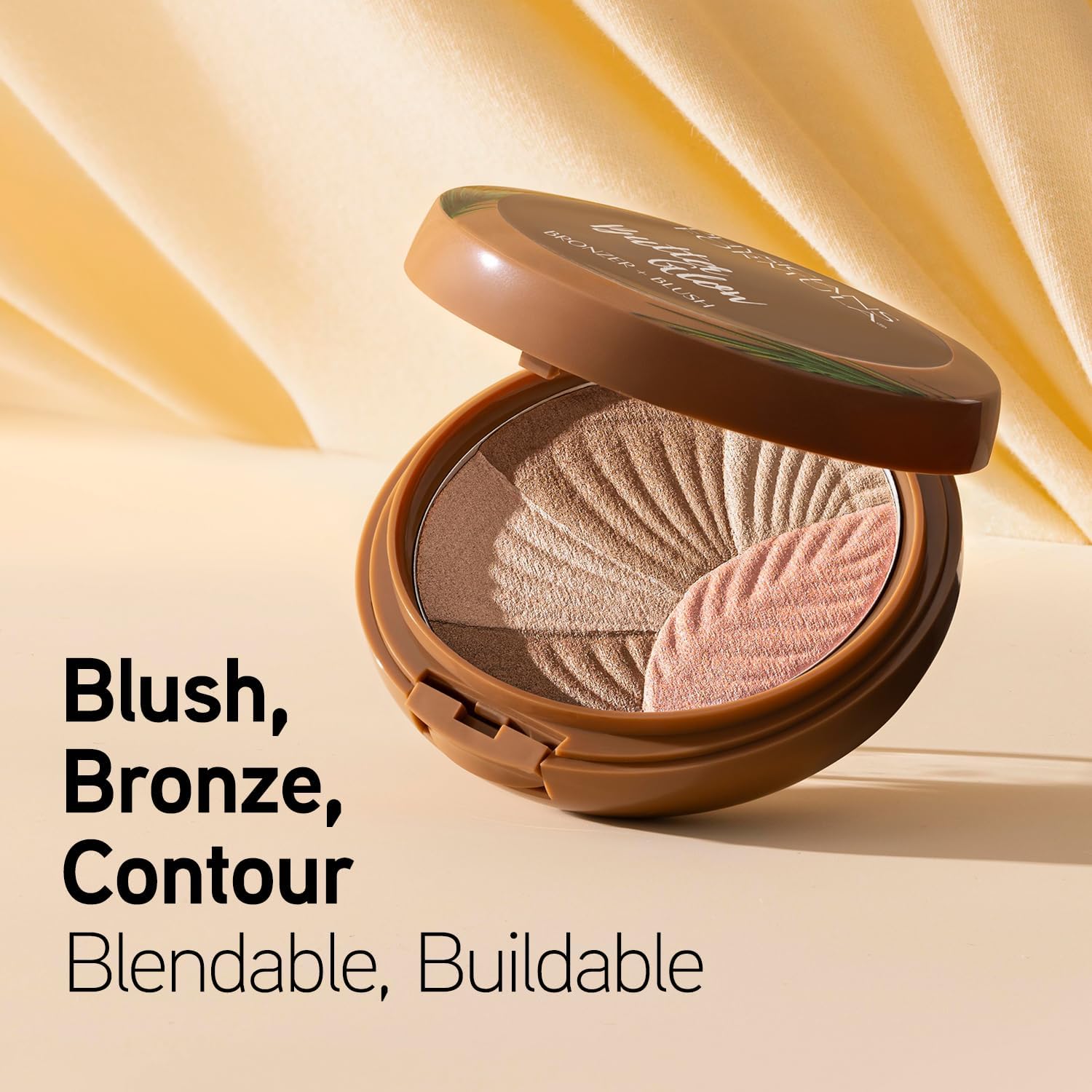 Butter Glow Bronzer + Blush, 2-en-1 Crémeux Bronzer Poudre avec Blush, Enrichi avec Mélange de Beurre Illuminant & Hydratant, Healthy Glow