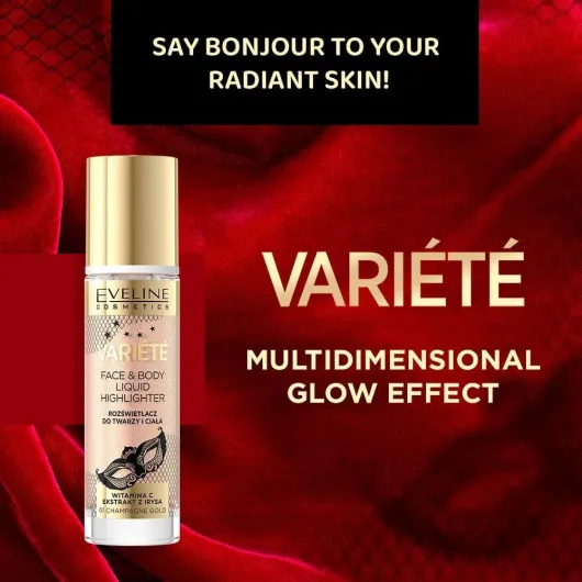 Test Eveline Cosmetics Varit Surligneur liquide 01 Champagne Gold : un highlighter pas cher qui fait le job (avec quelques défauts)