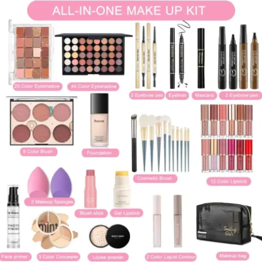 Test kit de maquillage Ruicen 01 Style A : le coffret tout-en-un qui fait le job pour débutantes