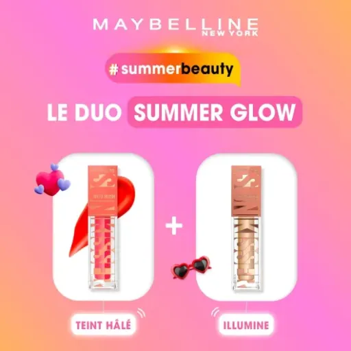 Test Duo Summer Glow Maybelline : le duo blush + highlighter qui fait le job pour un effet soleil rapide