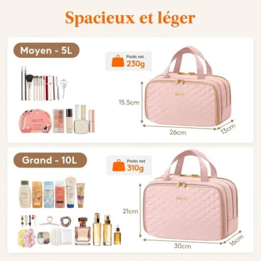 Test Lifewit Trousse de Toilette Femme L : la grosse trousse qui met (presque) tout dedans