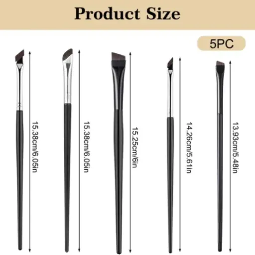 Test Flintronic pinceaux à maquillage (lot de 5) : petit kit pas cher pour eyeliner et sourcils
