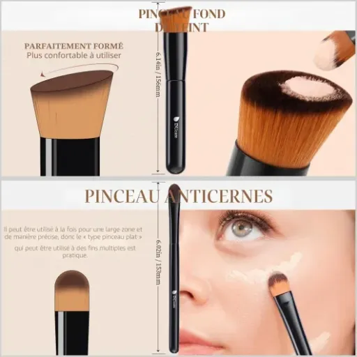 Test DUcare Lot de 2 pinceaux fond de teint : deux Kabuki pas chers qui font le job sans chichi