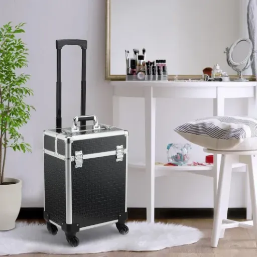 Test HOMCOM Valise Trolley Maquillage : la mallette à roulettes qui fait le job sans chichi