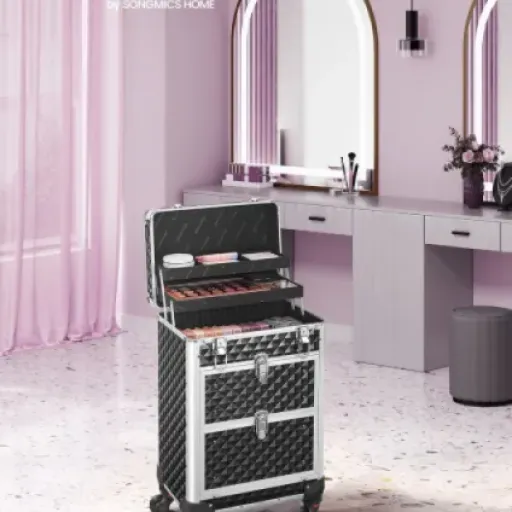 Test SONGMICS JHZ08BK : la grosse valise de maquillage qui met (presque) tout au même endroit