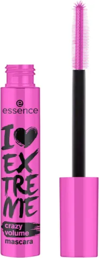 Essence I LOVE EXTREME – Mascara Volume Fou, Noir, Longue Tenue, Volumisant, Recourbant, Allongeant, Vegan, Sans Microplastiques ni Parfum, Lot de 3 (3x12 ml) 12 ml (Lot de 3) Noir extrême