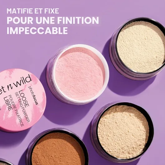 Photo Focus Loose Setting Powder, Poudre de Fixation Soyeuse et Légère pour Fixer, Matifier, Absorber l'huile et Cuire, Effet Flou Doux, Translucent, 20g