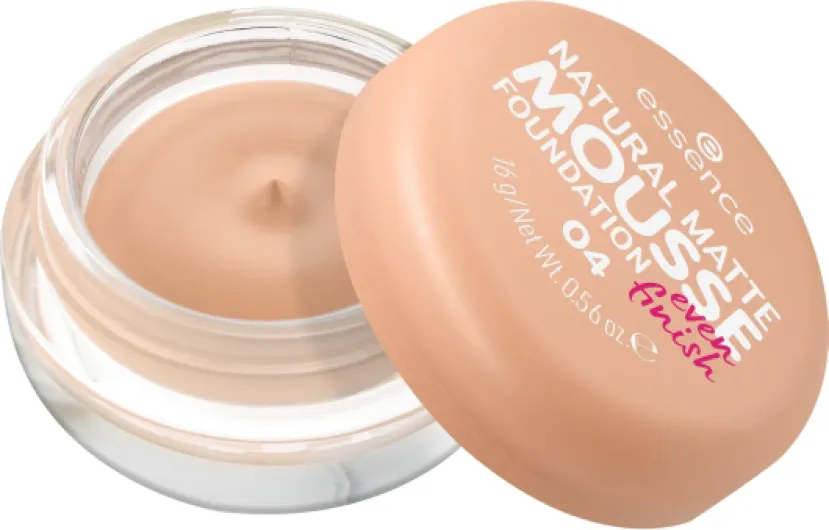 Essence NATURAL MATTE MOUSSE FOUNDATION fond de teint, matifiant, couvrant, résultat rapide, mat (16g) 16 g (Lot de 1) 04