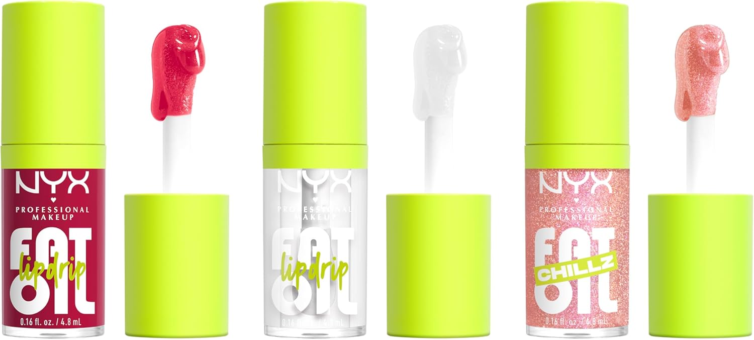 Coffret Noël & fin d'année - Trio Gloss Huiles à Lèvres - Haute brillance - Hydratation 12H - Fat Oil - Teintes : My Main, Newsfeed, Holi-Bae
