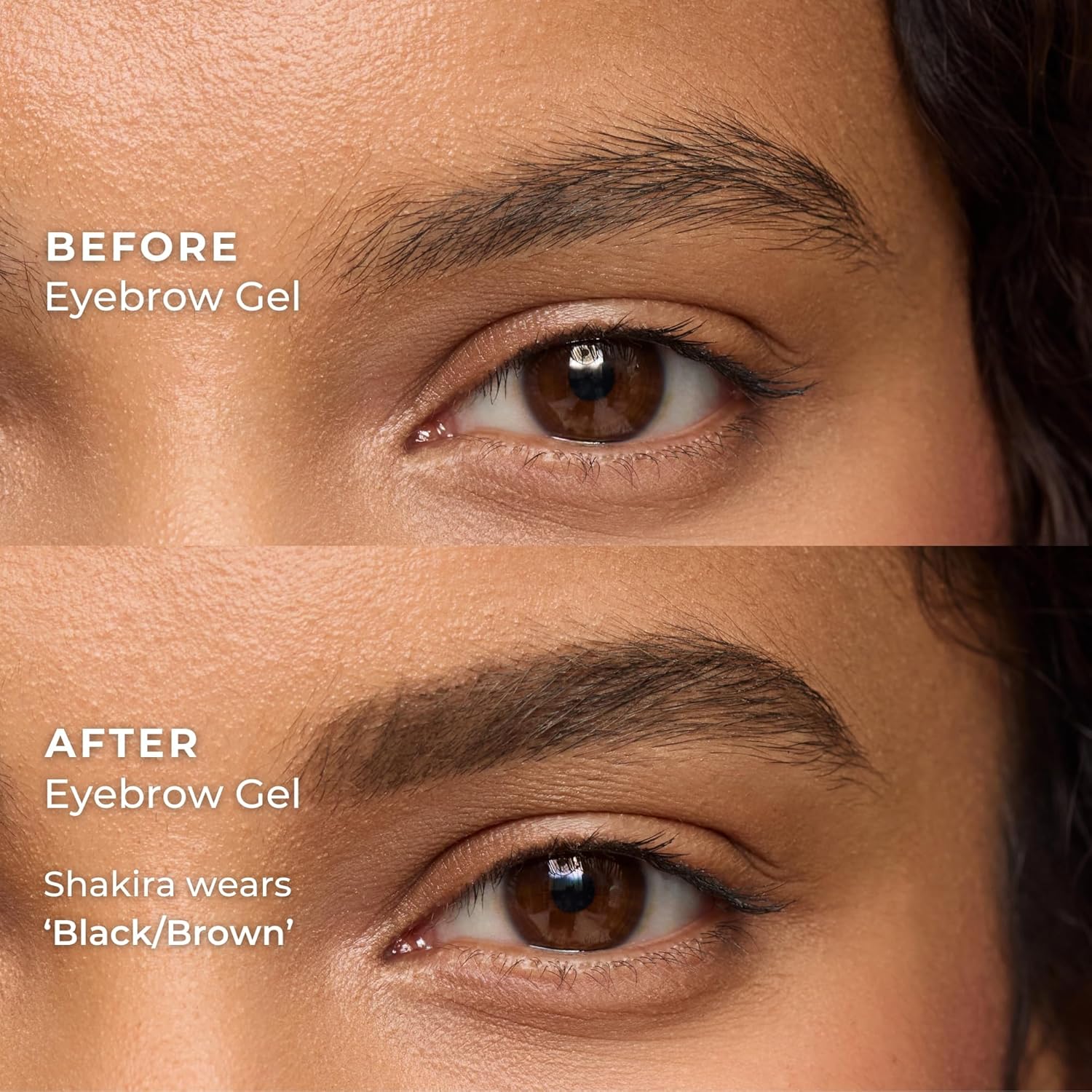 Noir/Brun Gel à Sourcils Waterproof - Longue Tenue Jusqu'à 3 Jours, Sans Transfert, Vegan Noir/Brun Unique